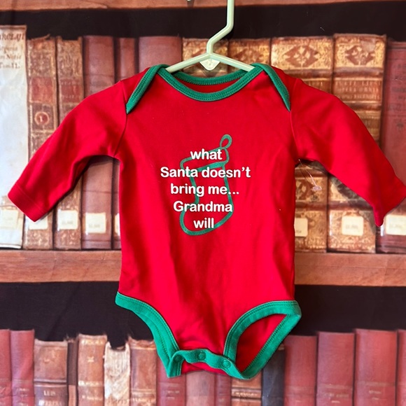 What Santa Doesn’t‎ Bring me Grandma will Christmas outfit 3 mo Carters - Picture 1 of 4